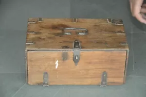 Vintage Wooden Brass Fitted Handcrafted 5 Compartment Jewellery/Cash Box - Picture 1 of 12