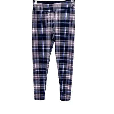 Cuddl Duds Mujer Doble Felpa Terciopelo Leggings Pantalones Púrpura Cuadros Talla X-Pequeña Foto 1 de 2