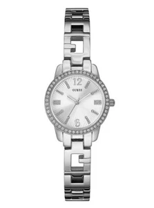 New Authentic GUESS SILVER-TONE ICONIC FEMININE bracelet WATCH  27 mm U0568L1  - Picture 1 of 1