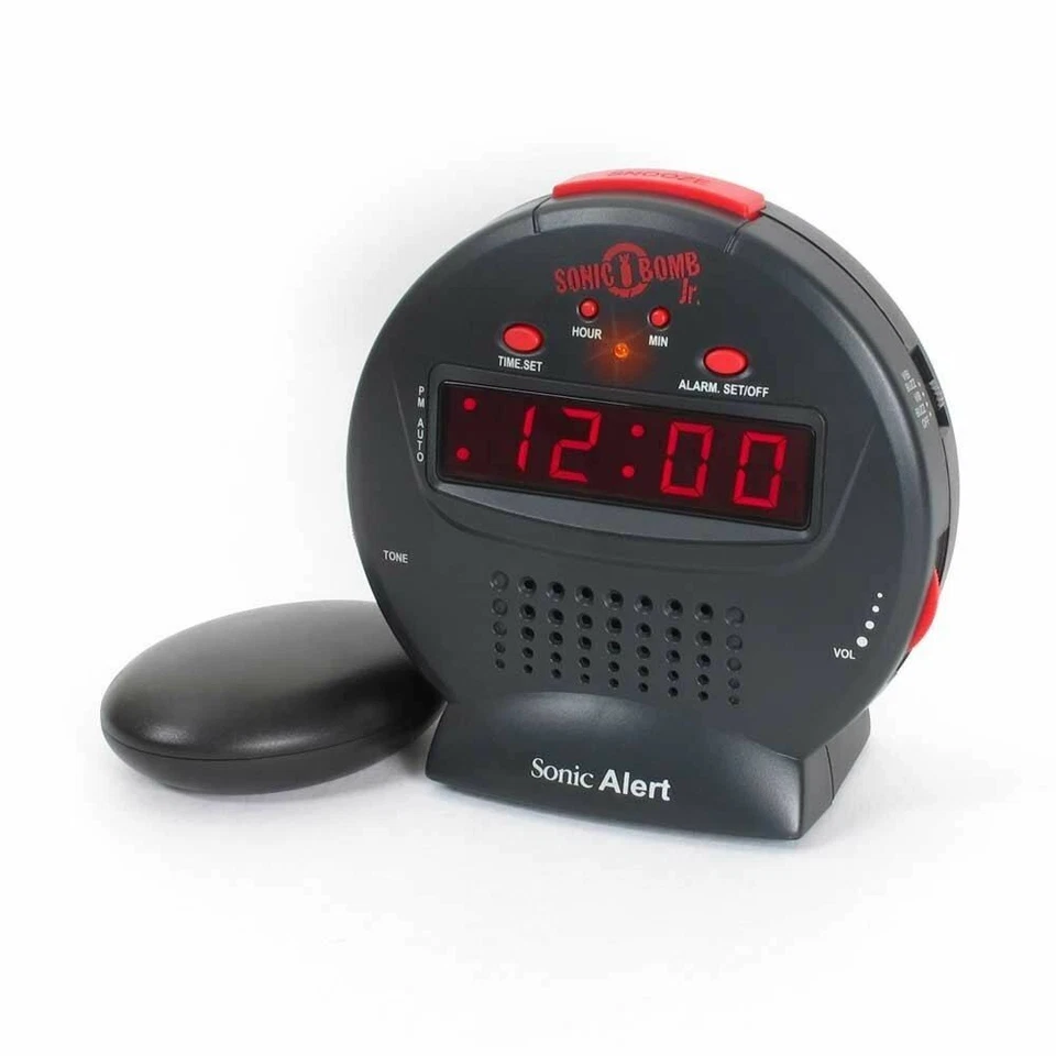 Sonic Alert Sonic Bomb Jr SBJ525SS Vibrating Alarm Clock - Image 1 of 1