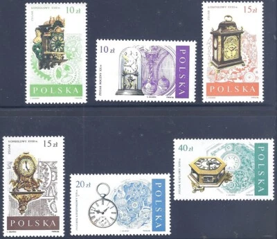 Polska 19-05-1988 Antique Clocks  # Scott 2849-2854 MNH - Image 1 of 2