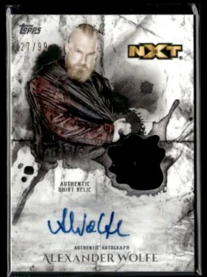 2018 Topps WWE Undisputed Autographed Relics #UAR-AW Alexander Wolfe /99 W01R01B - Image 1 of 2