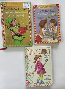 Junie B Jingle Bells, Toothless Wonder & Nancy Clancy Super Sleuth Lot 3 Books - Bild 1 von 9