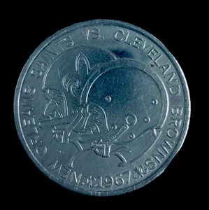 1967 New Orleans Saints NFL Vintage alte 1. Staffel Doubloon Münze Cleveland Jax Bier - Bild 1 von 4