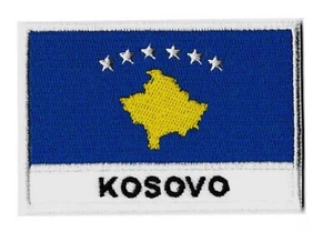 Patch Kosovo écusson patche drapeau Kosovar 70 x 45 mm brodé à coudre - Picture 1 of 5