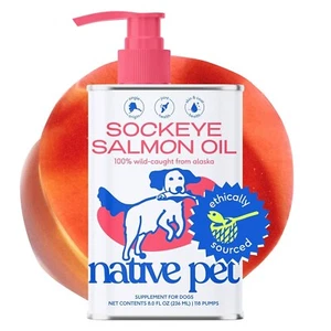 Native Pet Salmon Oil for Dogs & Cats – Pure Omega-3 Fish Oil (8 oz) - Picture 1 of 7