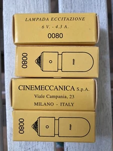 4x CINEMECCANICA 0080 6V 4,3A PROJEKTOR GLÜHEN - UNGEÖFFNET - Bild 1 von 2
