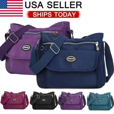 Impermeable Mensajero Bandolera Damas Bolso de Mano Bolso de Hombro Mujeres Cartera Grande Foto 1 de 4