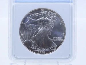 HIGH GRADE BU UNC 1998 US 999 SILVER AMERICAN EAGLE 1 OZ DOLLAR ROUND COIN - Picture 1 of 3