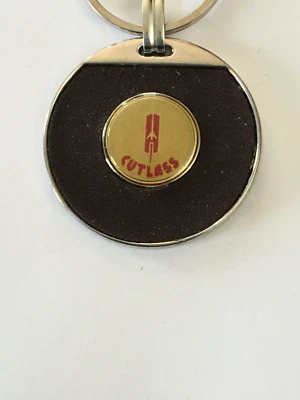 Vintage Oldsmobile Cutlass Red Emblem Keychain, 442 Ciera Key Ring Accessory - Image 1 of 4