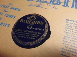 ARTIE SHAW BLUEBIRD 78RPM RECORD 10148 ALONE TOGETHER/ROSE ROOM - Picture 1 of 2