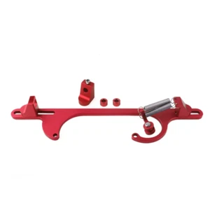 Red Aluminum Throttle Cable Carb Bracket Kit Fit For 4150 4160 Carb 350 402 SBC - Picture 1 of 18