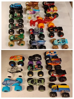 23 Lot Rare Hot Wheels Monster Jam 4x4 Diecast 1/64 1:64 Toy Trucks Grave Digger - Image 1 of 4