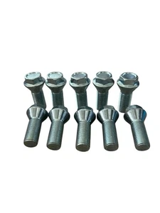 10x Wheel Spacer Short Head Bolts Thread M14 x 1.5 x 21mm long thread M14x1,5x21 - Bild 1 von 2