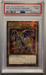 2025 YU-GI-OH! RA04-EN109  RED-EYES BLACK DRAGON QCSCR SECRET 7TH ARTWORK PSA 9 - Picture 1 of 6