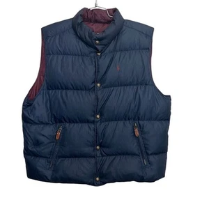 Vintage Polo Ralph Lauren Herren Blau Daunen Puffer Weste 2XL Winter Freizeit Warm - Bild 1 von 10
