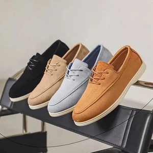 Zapatos de vestir retro italianos de negocios mocasines con cordones puntera cerrada informales para hombre - Imagen 1 de 23
