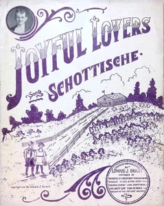 Joyful Lovers Sheet Music Edward Grant Schottische Song 1914 Large Format - Picture 1 of 4