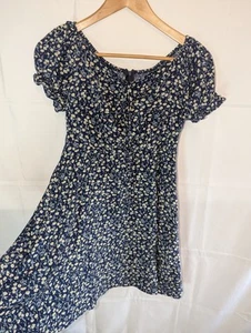 Vestido de verano manga corta azul floral talla 8-10 Milk Maid - Imagen 1 de 5