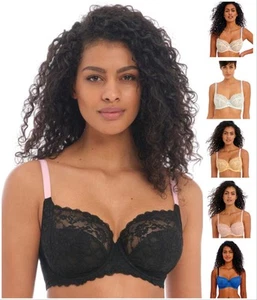 Freya Offbeat Bra Underwired Side Support Non-Padded Womens Lace Bras 5451 - Picture 1 of 67