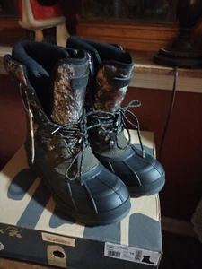 Kamik MENS Brown Camo Leather Lace Up Insulated Waterproof Hunting Boots 10 - Picture 1 of 4