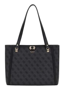 GUESS Orlina Logo Noel Tote Schultertasche Tasche Coal Logo anthrazit schwarz - Bild 1 von 3