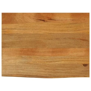 Tischplatte mit Baumkante 90x60x2,5 cm Massivholz Mango - Bild 1 von 9