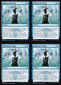 MTG - 4x SIGHT BEYOND SIGHT - Dragons of Tarkir (U) - Picture 1 of 1