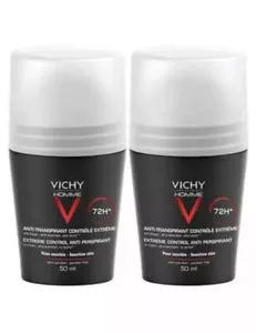 PACK 2x VICHY HOMME ANTITRANSPIRANT 72h DEODORANT ROLL-ON 50ml. - Bild 1 von 4