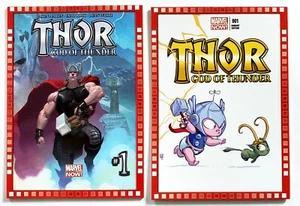 2013 Marvel Now! THOR GOD OF THUNDER LOT #110 & #110-SY UPPER DECK CUTTING EDGE - Picture 1 of 2