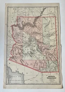 Große Arizona Territorium farbige Karte 22" x 14 1/2" - Bild 1 von 3