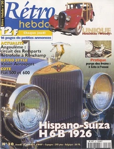 RETRO HEBDO Nr. 30 02.10.1997 HISPANO SUIZA H6B FIAT 500-600 - Bild 1 von 1