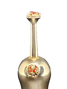 Rare Figural Ladybug Bell 1-of-a-Kind Jeweled Estate Insect Sculpture Gold-Tone - Picture 1 of 20