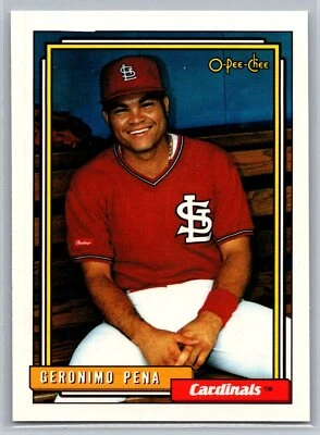Geronimo Pena 1992 O-Pee-Chee Set Break BASEBALL #166 St. Louis Cardinals - Image 1 of 2