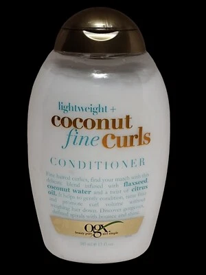 OGX Lightweight + Coconut Fine Curls Conditioner Sulfate Free Hair Care 13 fl oz - Image 1 of 4