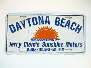 Daytona Beach Jerry Clem Sunshine Motors Booster Plate Fiat Jaguar Triumph MG #9 - Bild 1 von 12