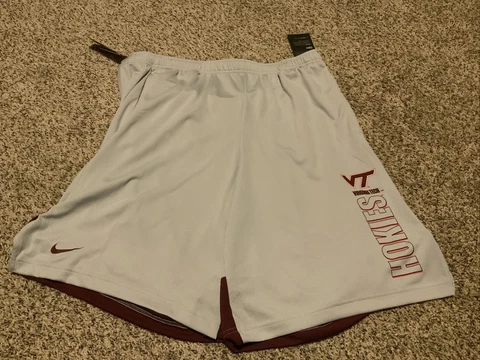 Virginia Tech Hokies Nike Dry Knit Shorts Gray Men’s Size: Large NWT Cover