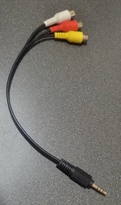 Audio & Video Adapter Cable 3.5mm Stereo TRRS MALE to 3 RCA FEMALE L/R - Picture 1 of 4