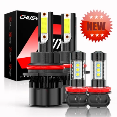 For Chevrolet Equinox 2005 2006 2007 2008 2009 LED Headlight Fog Light Bulbs Kit - Image 1 of 4