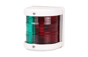 Talamex 12v LED Combination Red/Green Port/Stbd Navigation Light - White Housing - Picture 1 of 1