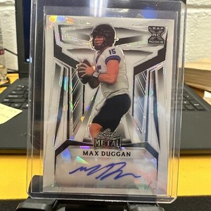 2023 MAX DUGGAN LEAF METAL DRAFT PRISMATIC WHITE AUTO #ED 2/3!!