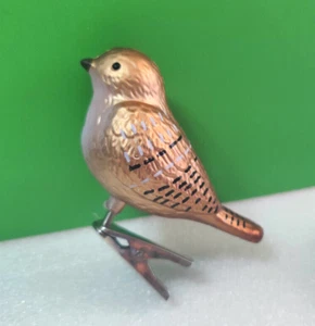 Copper Colored Bird Plastic Clip-on Christmas Ornament - Picture 1 of 3