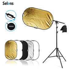 Selens Light Studio Photo 5in1 Reflector Handle Boom Arm Holder Stand + SandBag