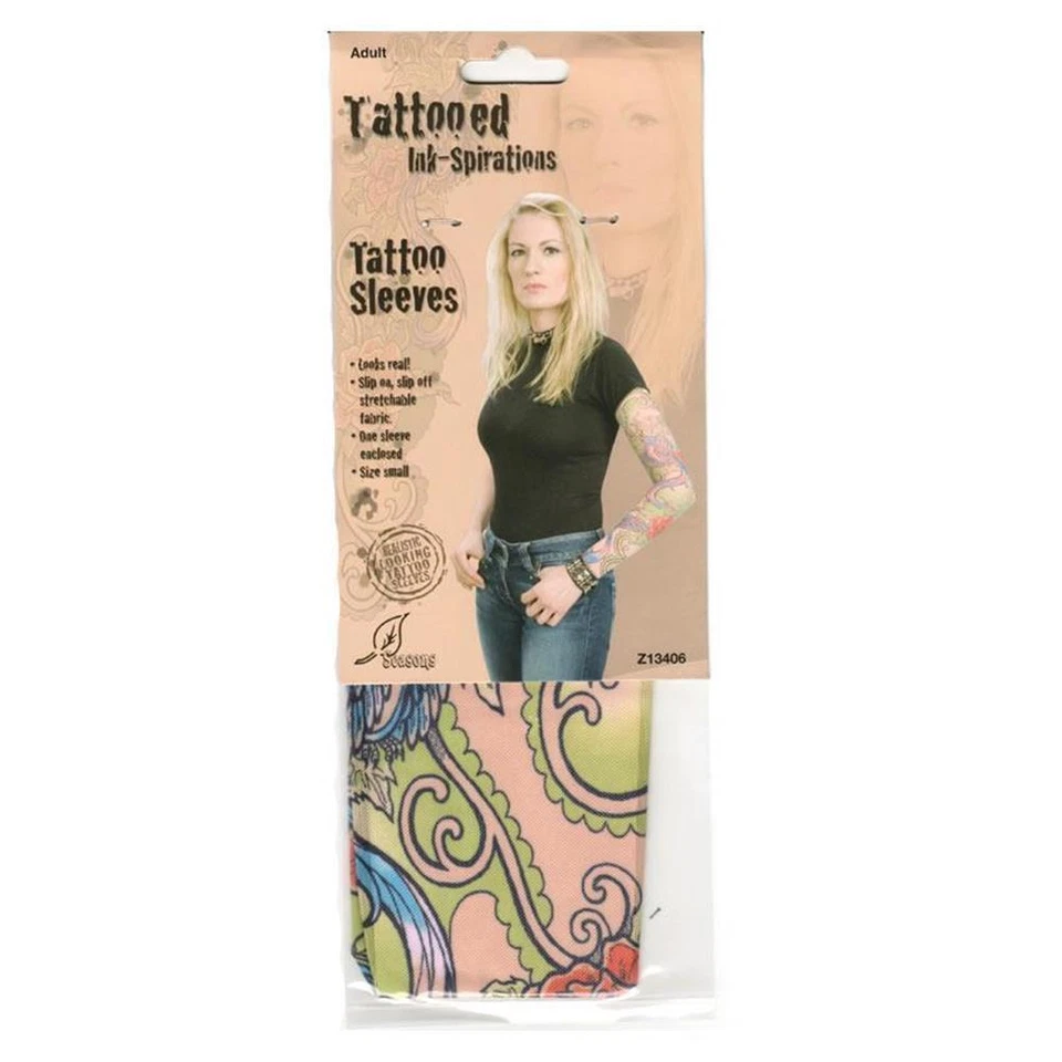 Tattooed Ink-inspired Tattoo Sleeve Realistic Printed Fabric Design 6uhrzo1