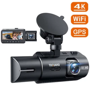 TOGUARD Front and Cabin Dash Cam 4K GPS Night Vision Car WiFi Recorder G-Sensor - Picture 1 of 7