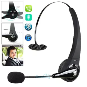 Bluetooth Headset Wireless Trucker Driving Office Headphone Noise Cancelling Mic - Picture 1 of 12