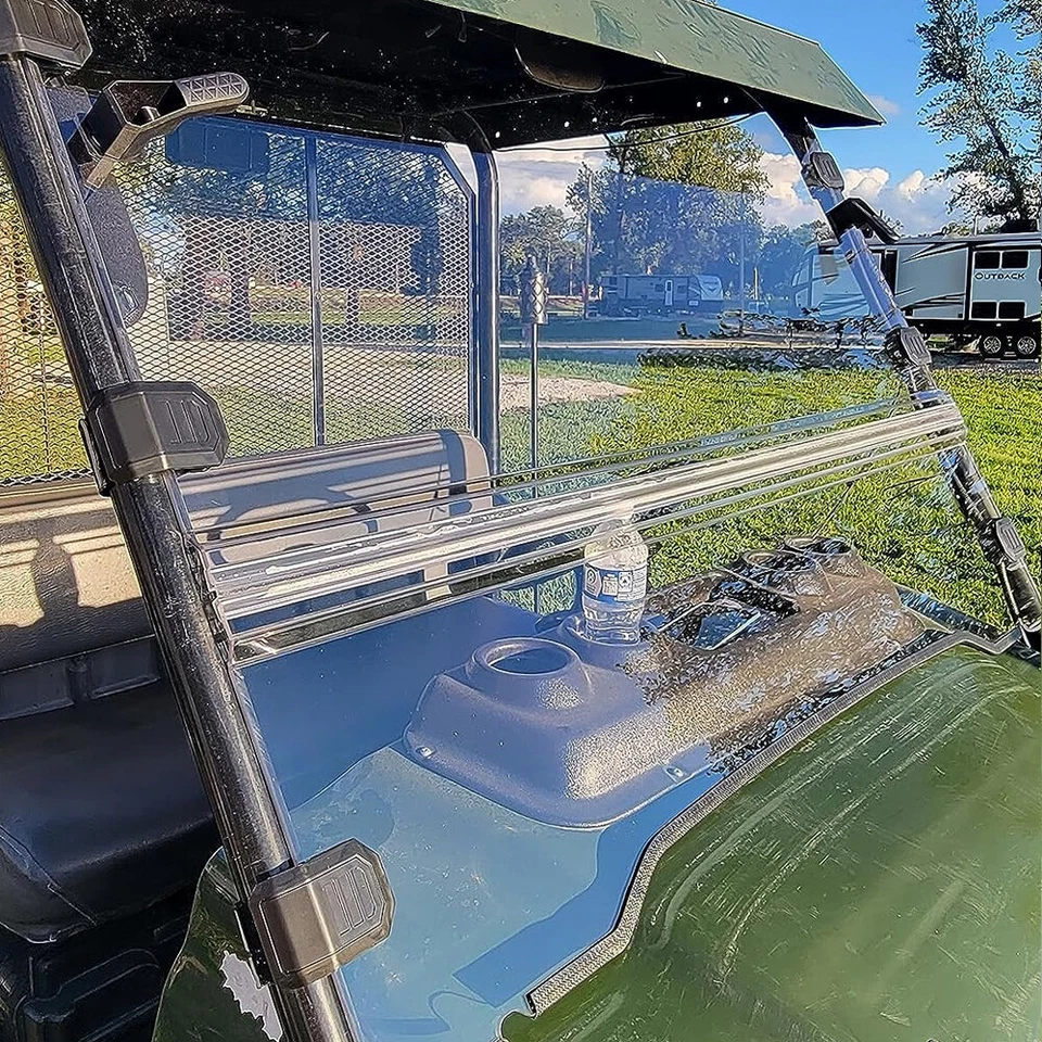 For Kawasaki Mule 3010 2003-2009 Front Folding Windshield Fold Up Window Clear - Image 1 of 4