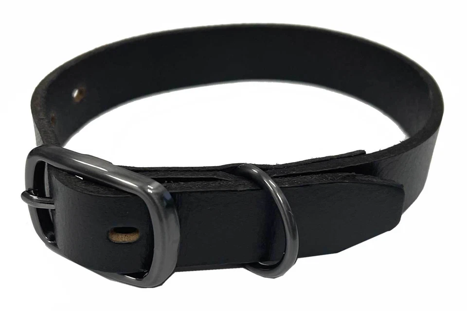 Harley-Davidson Leather Embossed H-D Logo Adjustable Pet Collar - Solid Black - Image 1 of 2