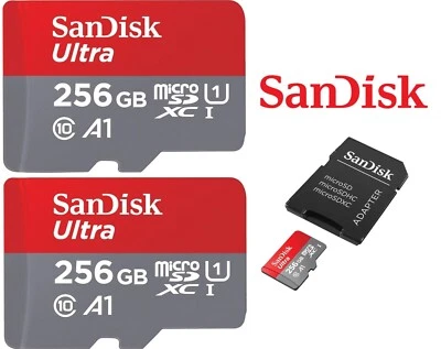 LOTE DE 2 - Tarjetas de memoria SanDisk 256 GB Ultra microSDXC UHS-I con adaptadores Foto 1 de 4