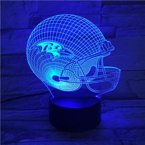 Baltimore Ravens Football  Helmet Illusion Light Cover